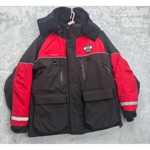 Striker Ice Jacket Men's Medium Black Red Climate Liner and Outershell Hardwater